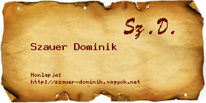 Szauer Dominik névjegykártya