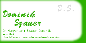 dominik szauer business card
